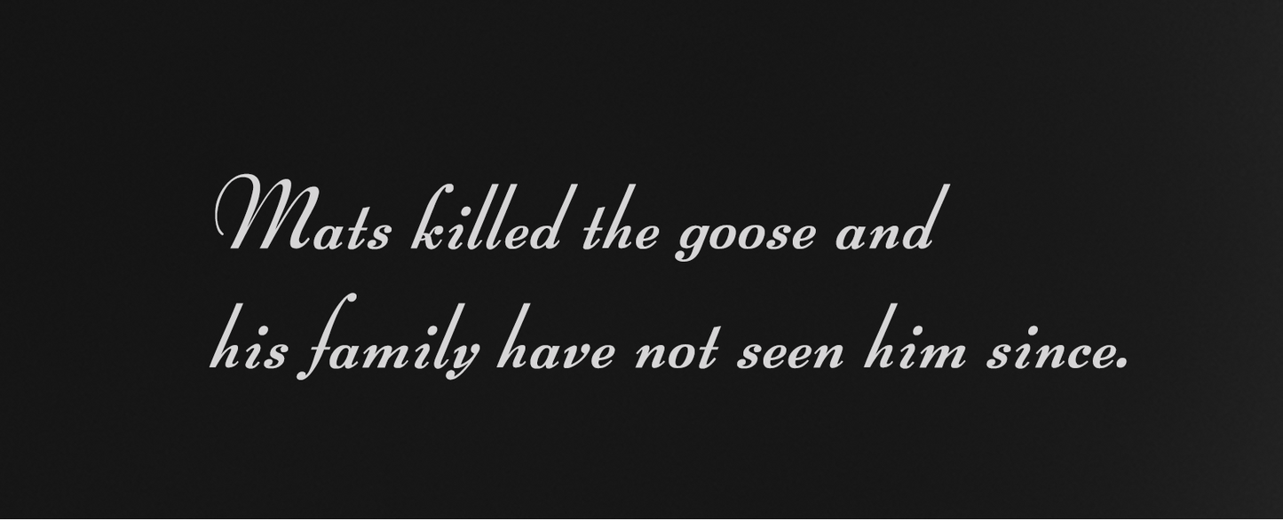 MATS & GOOSE #1 - A3 Poster